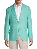 Kent Silk-Linen Single-Breasted Jacket