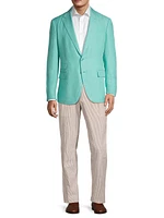 Kent Silk-Linen Single-Breasted Jacket