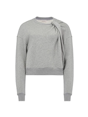 Cut & Sew Cotton Crewneck Sweatshirt