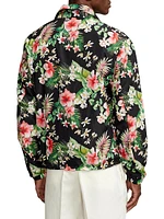 Kellen Floral Zip-Up Bomber Jacket