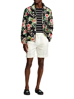 Kellen Floral Zip-Up Bomber Jacket