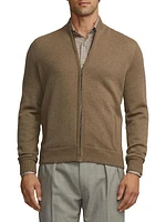 Cashmere Zip-Up Cardigan