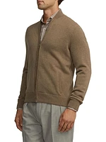 Cashmere Zip-Up Cardigan