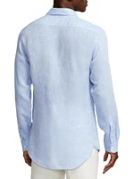 Chambray Linen Long-Sleeve Shirt