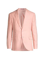 Silk & Linen-Blend Two-Button Sport Coat