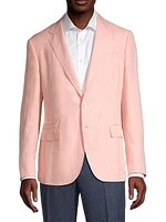 Silk & Linen-Blend Two-Button Sport Coat