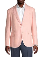 Silk & Linen-Blend Two-Button Sport Coat