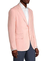 Silk & Linen-Blend Two-Button Sport Coat