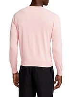 Cotton Crewneck Long-Sleeve Sweater