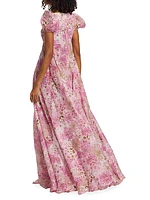 Floral Cotton A-Line Maxi Dress