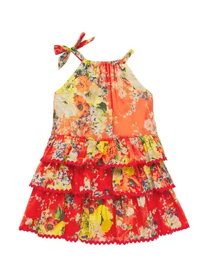 Baby's, Little Girl's & Alight Ruffle-Trim Tiered Halter Dress