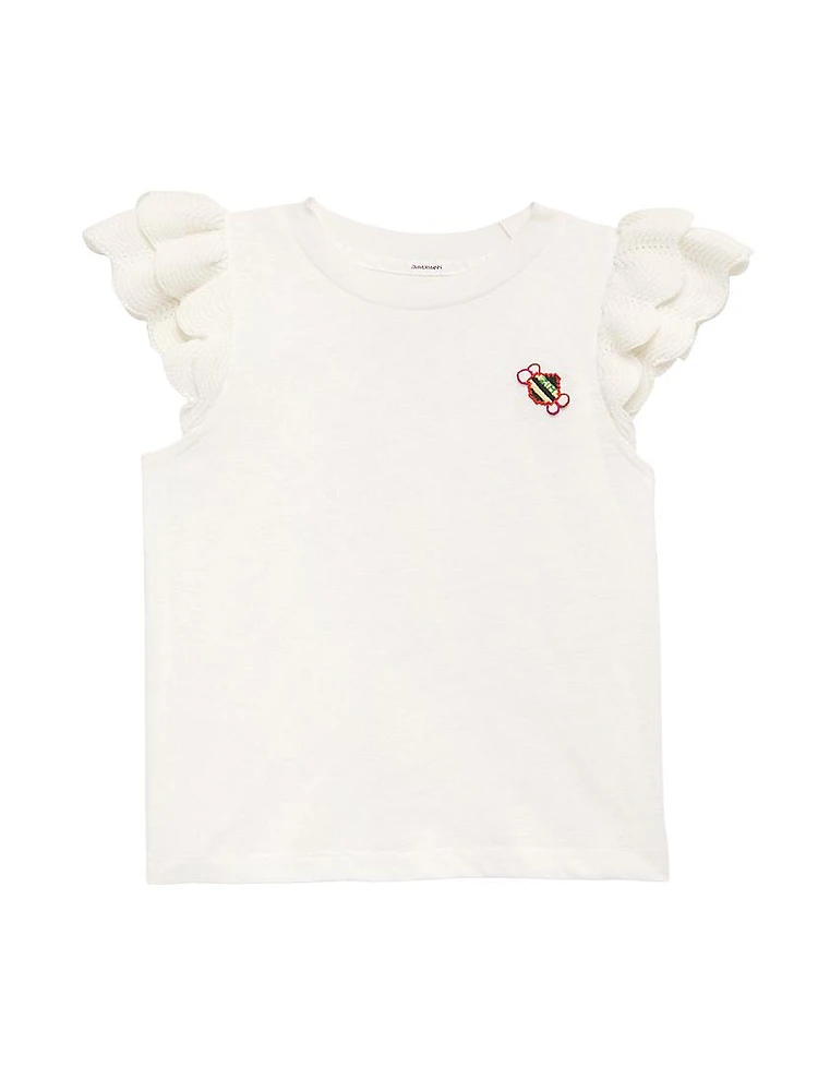 Little Girl's & Junie Frill-Sleeve T-Shirt