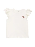 Little Girl's & Junie Frill-Sleeve T-Shirt