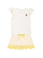 Little Girl's & Junie Frill-Sleeve T-Shirt