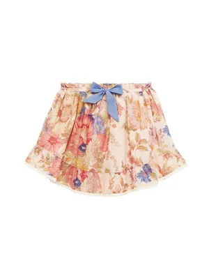 Little Girl's & August Floral Flip Skirt