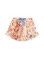 Little Girl's & August Floral Flip Skirt