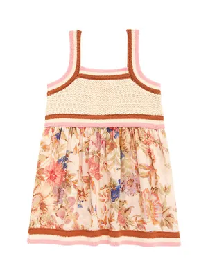 Little Girl's & August Knit Woven Dress