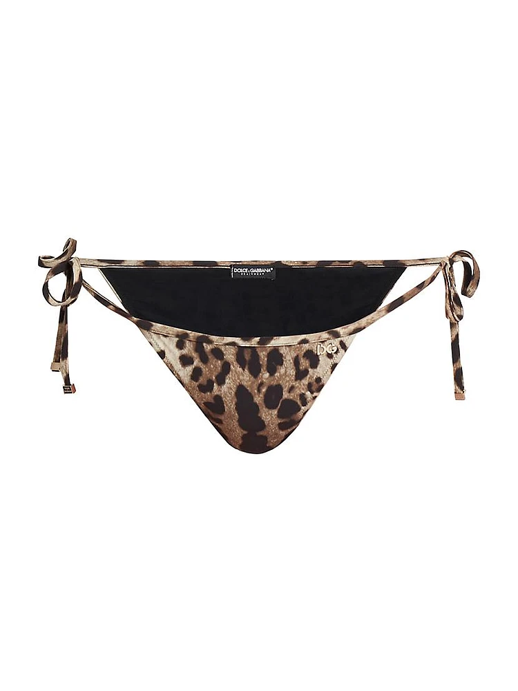 Leopard Side-Tie Bikini Bottom