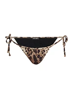 Leopard Side-Tie Bikini Bottom