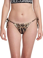 Leopard Side-Tie Bikini Bottom