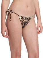 Leopard Side-Tie Bikini Bottom