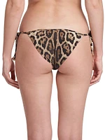 Leopard Side-Tie Bikini Bottom