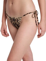 Leopard Side-Tie Bikini Bottom