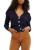 Solene Cashmere Crop Cardigan