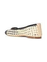 Nell Crochet Leather Ballerina Flats