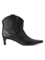 Wally 45MM Leather Western Ankle Boots