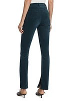 Mari High-Rise Velvet Slim-Fit Pants