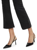 Farrah Velvet Cropped Boot-Cut Pants