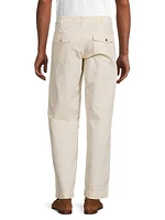 Cotton-Blend Flat-Front Pants