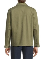 Cotton Button-Front Overshirt