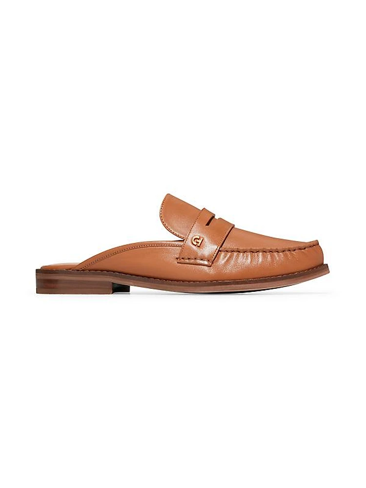 Lux Pinch Penny Leather Loafer Mules