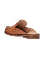 Lux Pinch Penny Leather Loafer Mules