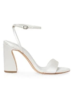 Malia 90MM Curved-Heel Satin Sandals