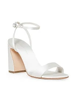 Malia 90MM Curved-Heel Satin Sandals