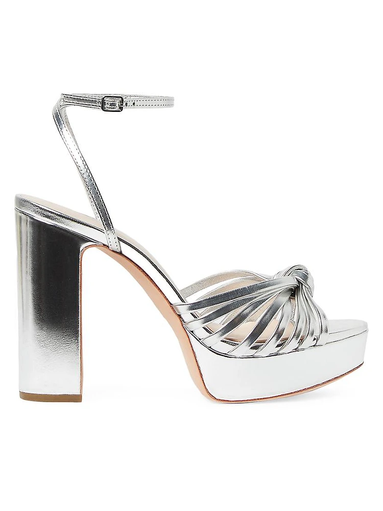 Rivka 125MM Metallic Leather Platform Sandals