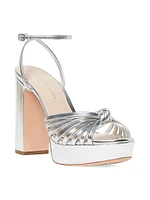 Rivka 125MM Metallic Leather Platform Sandals