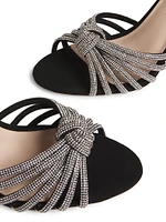 Ada 80MM Suede & Rhinestone Sandals