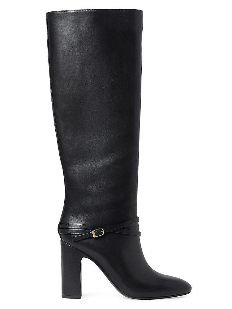 Solana 100MM Leather Knee-High Boots