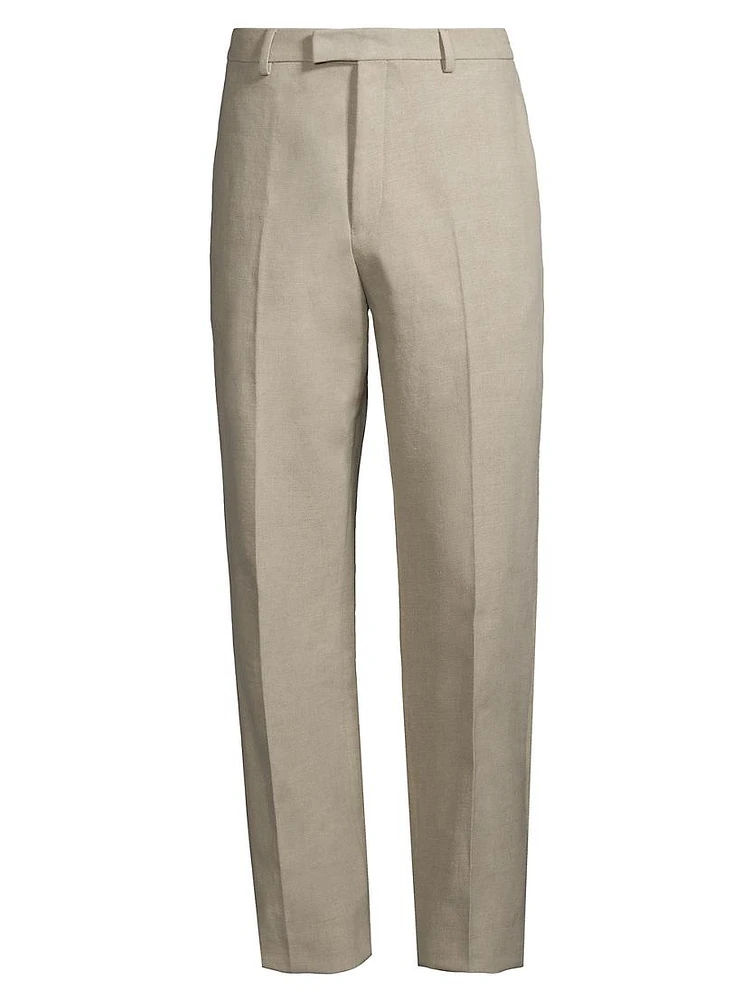 Linen Crease-Front Pants