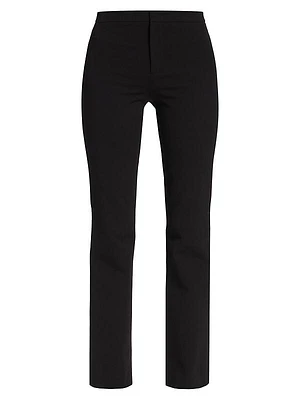 Cotton-Blend Straight-Leg Trousers