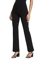 Cotton-Blend Straight-Leg Trousers