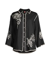 Addison Embroidered Linen Shirt