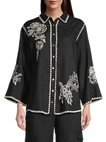 Addison Embroidered Linen Shirt