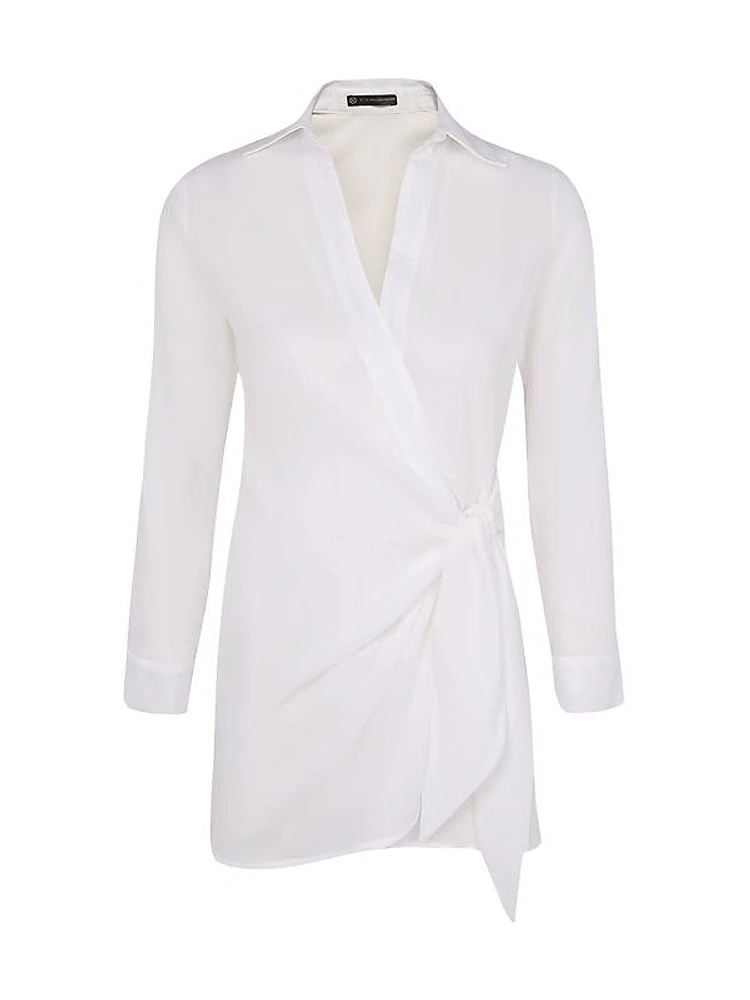 Lia Long-Sleeve Short Cover-Up