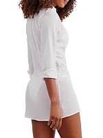 Lia Long-Sleeve Short Cover-Up