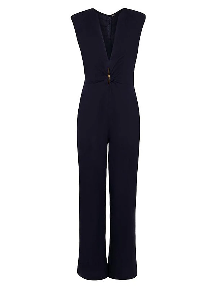 Raika Cotton Plunge Jumpsuit